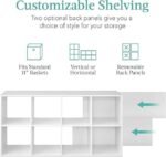 Best Choice Products 8-Cube Storage Organizer, 11in Shelf Opening, Bookcase, Display Shelf, Customizable w/ 3 Removable Back Panels – White - Image 2