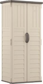Suncast Vertical Outdoor Storage Shed with All-Weather Construction, Vanilla - Image 5