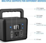 200W Portable Power Station, Powkey 120Wh/33,000mAh Power Bank with AC Outlet, 110V 6 Outputs Solar Generator External Battery Pack with LED Light for Home Use and Outdoor Camping - Image 4