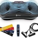 Lifepro Waver Vibration Plate Exercise Machine for Lymphatic Drainage, Muscle Activation, Full-Body Workout Vibrating Platform with Loop Bands, Fitness Equipment for Strength Toning & Fat Loss
