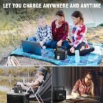 200W Portable Power Station, Powkey 120Wh/33,000mAh Power Bank with AC Outlet, 110V 6 Outputs Solar Generator External Battery Pack with LED Light for Home Use and Outdoor Camping - Image 5